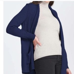 Aritzia babaton large navy blue open front light jacket